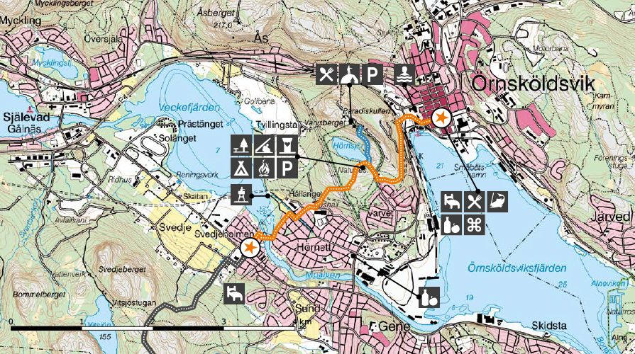 Höga Kusten-leden karta etapp 13