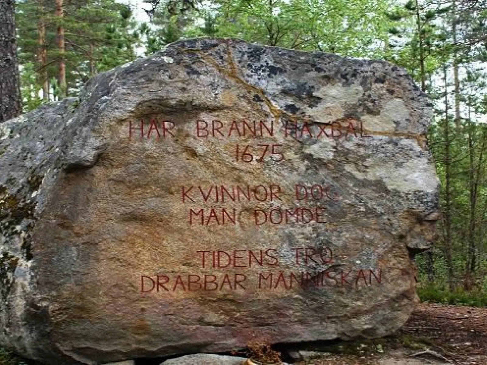 Minnessten på Häxberget