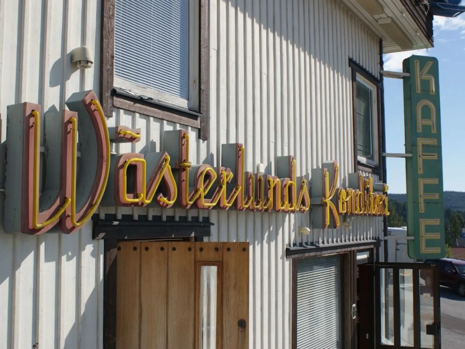 Skylt Wästerlunds konditori