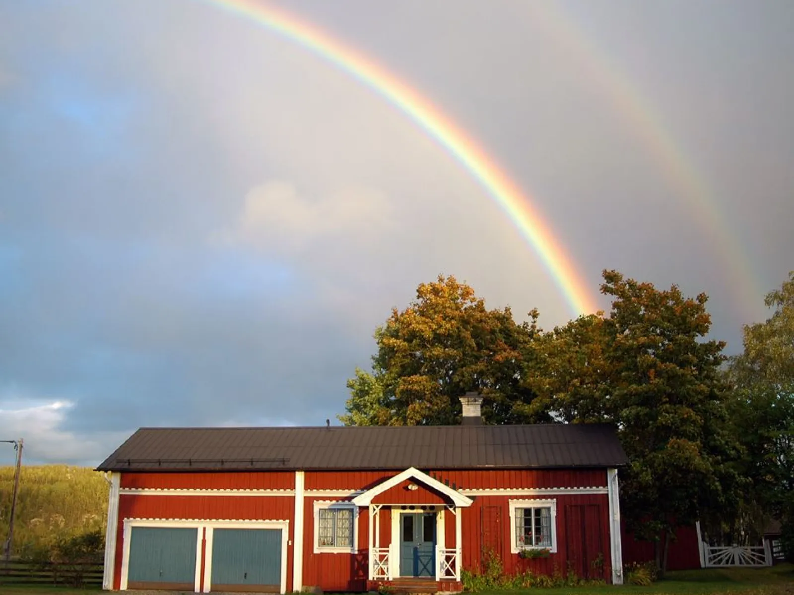 Regnbåge över Boda Gård 