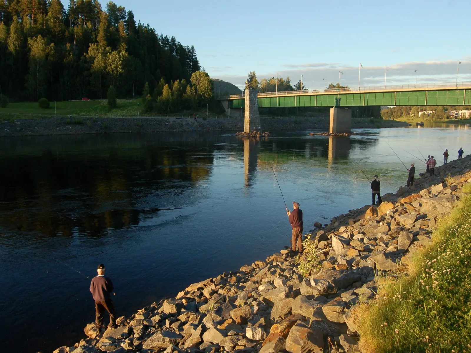 Laxfiske i Sollefteå stad vid campingen