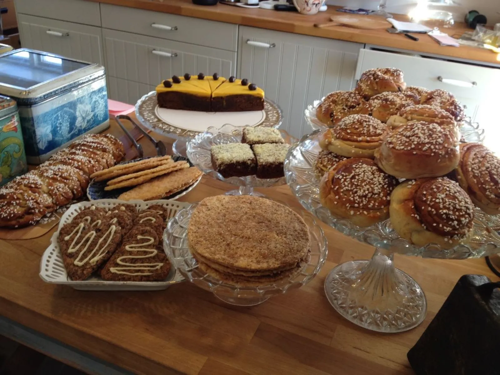 Barkverk på Skogs-Hildas stenugnsbageri & café.