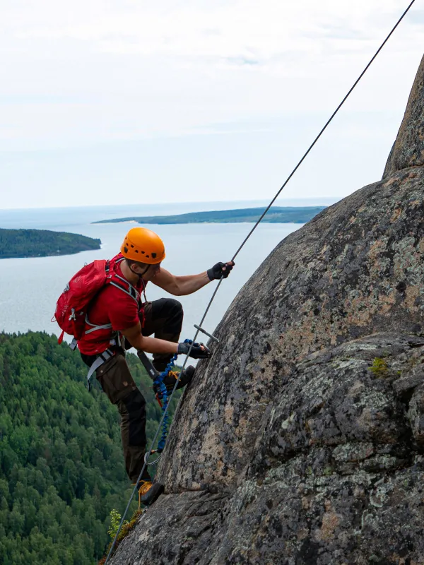 climbing via ferrata skuleberget